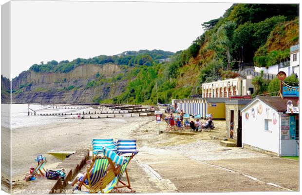 The Chine Beach at shanklin, Isle of Wight. Canvas Print by john hill