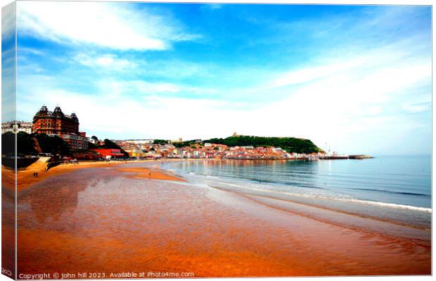Charming Scarborough's Low Tide Moment Canvas Print by john hill