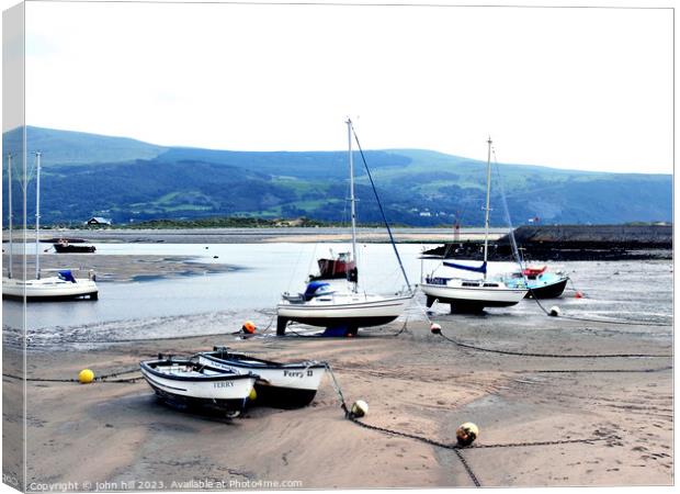 Low Tide, Barmouth, Wales. UK Canvas Print by john hill
