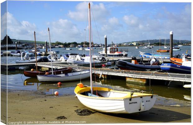Bembridge harbour, Isle of Wight Canvas Print by john hill