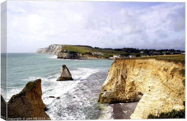 Freshwater bay, Isle of Wight. Canvas Print by john hill
