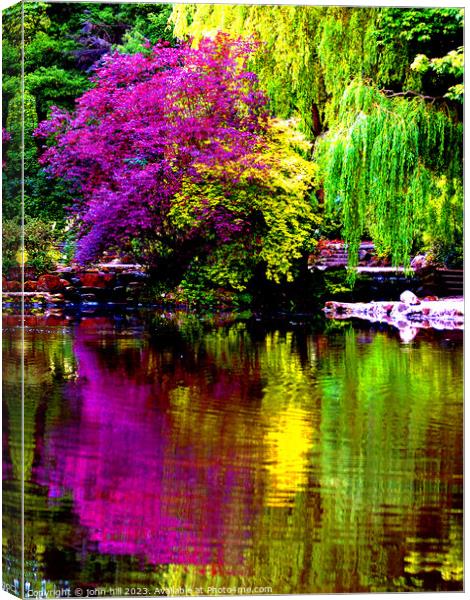 Colorful reflections of nature. Canvas Print by john hill
