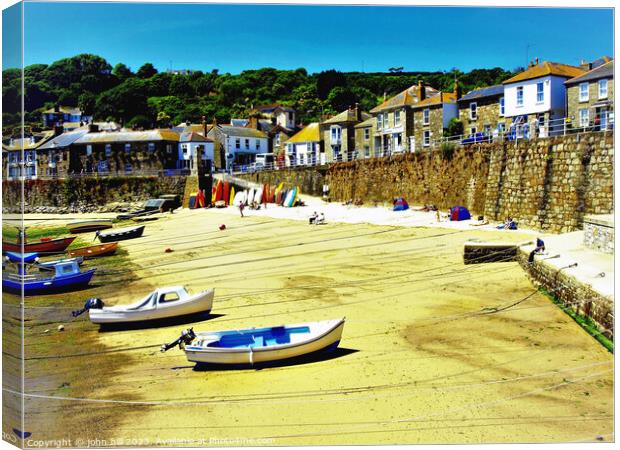 Mousehole, Cornwall. Canvas Print by john hill