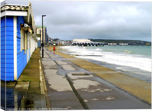 Out of Season, Sandown, Isle of Wight. Canvas Print by john hill