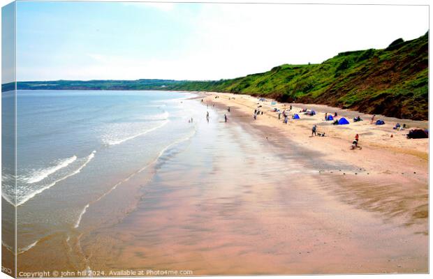 Muston sands, Filey, Yorkshire, UK. Canvas Print by john hill