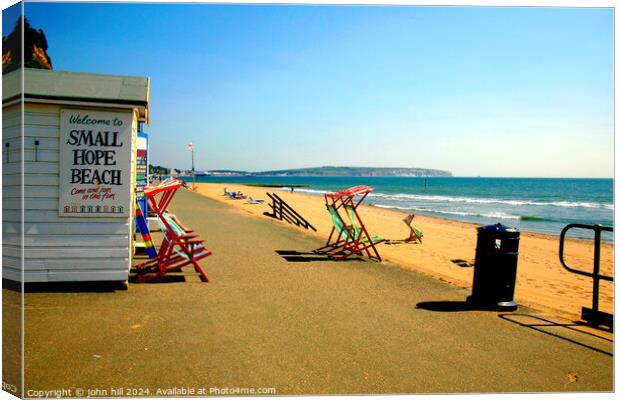 Hope beach at Shanklin Isle of Wight Canvas Print by john hill