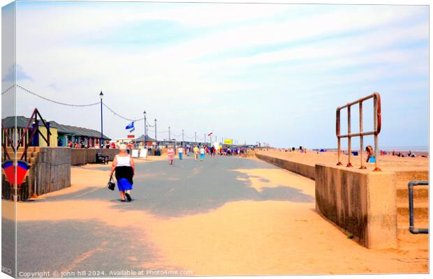 Seafront, Sutton on sea, Lincolnshire. Canvas Print by john hill