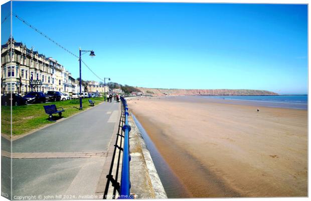 Seafront Filey Yorkshire Canvas Print by john hill