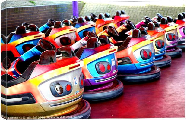 Dodgem cars. Canvas Print by john hill