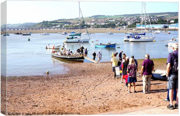 River Teign Ferry boarding. Canvas Print by john hill