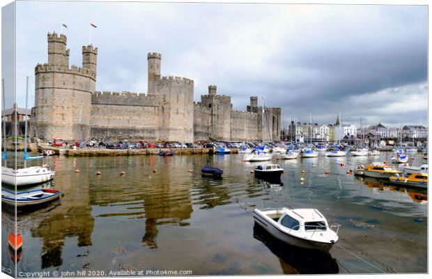 Caernarfon Castle Canvas Print by john hill