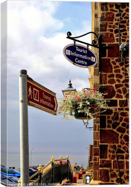 The tourist information centre overloooking the sea at Hunstanton in Norfolk. Canvas Print by john hill