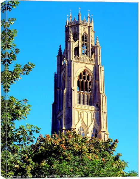 Parish church Known as The Stump at Boston in Lincolnshire. Canvas Print by john hill