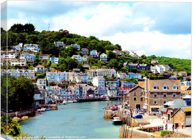 East and West Looe in Cornwall. Canvas Print by john hill
