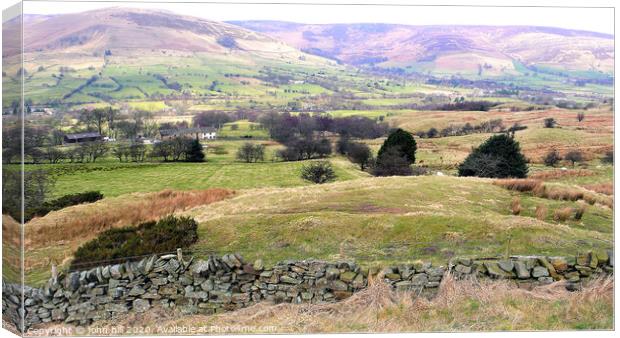 Hope Valley at Bamford in Derbyshire. Canvas Print by john hill