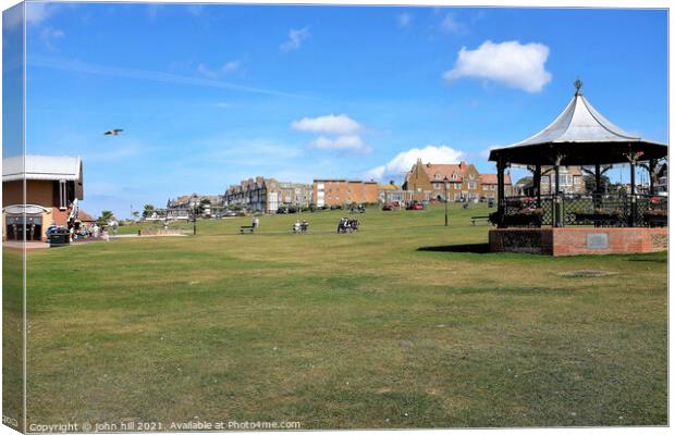 The Green at Hunstanton in Norfolk, UK. Canvas Print by john hill