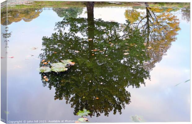 Autumn Reflections. Canvas Print by john hill