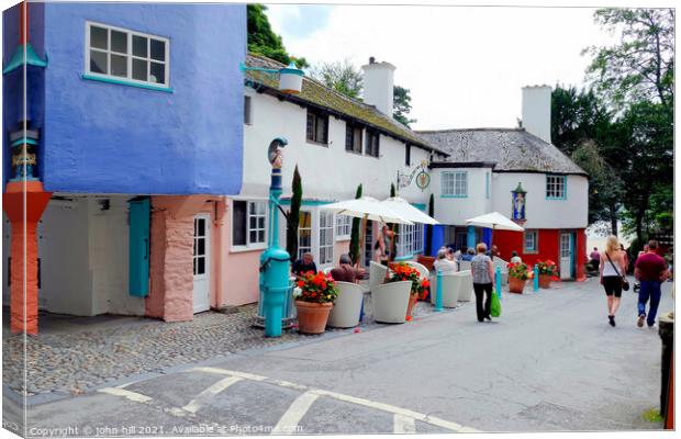 Portmeirion refreshments Wales. Canvas Print by john hill