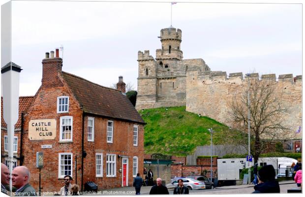 Castle Hill at Lincoln. Canvas Print by john hill