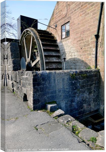 Mill Water Wheel. Canvas Print by john hill