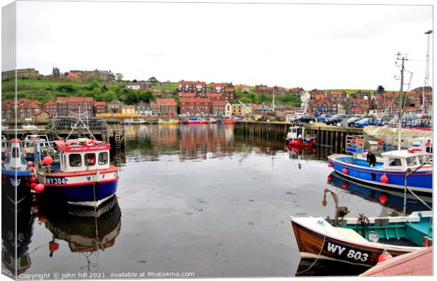 Harbour at Whitby in North Yorkshire. Canvas Print by john hill