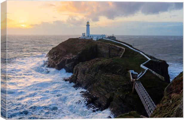 South Stack Lighthouse  Canvas Print by Martin Noakes