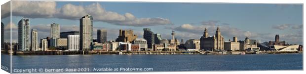 Liverpool Waterfront Panorama 2021 Canvas Print by Bernard Rose Photography