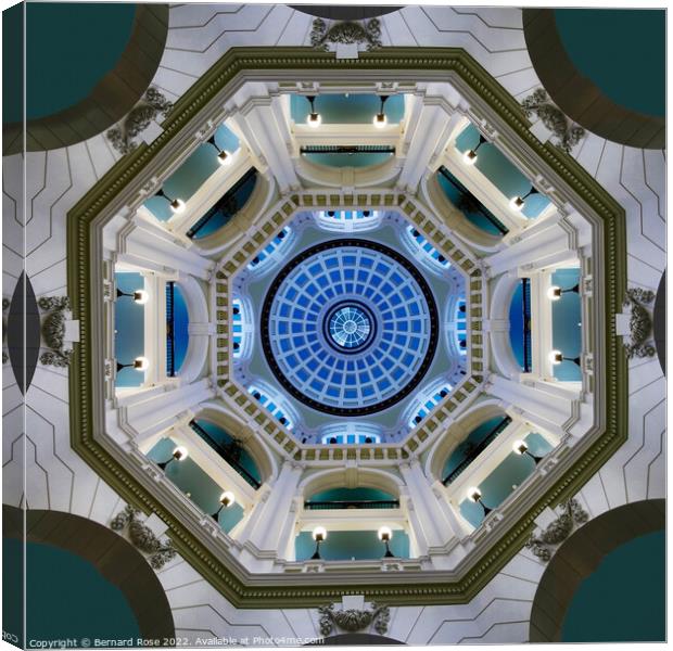 Port of Liverpool Building interior of Dome Canvas Print by Bernard Rose Photography