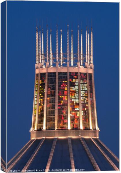 Liverpool Metropolitan Cathedral  Canvas Print by Bernard Rose Photography