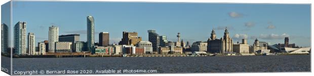 Liverpool Waterfront Panorama Canvas Print by Bernard Rose Photography