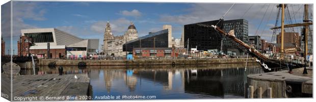 Museum of Liverpool and Pier Head from Albert Dock Canvas Print by Bernard Rose Photography