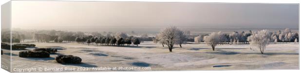 Heswall Golf Course with a Hoar Frost Canvas Print by Bernard Rose Photography