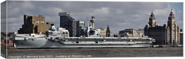 HMS Prince of Wales at Liverpool Canvas Print by Bernard Rose Photography