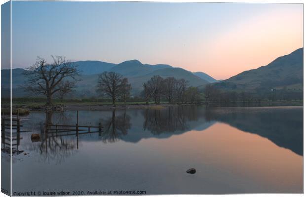 The buttermere trees Canvas Print by louise wilson