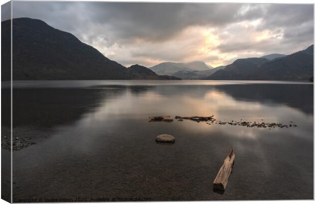 moody ullswater Canvas Print by louise wilson