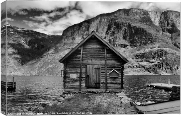 The Boathouse Canvas Print by Hannah Watson