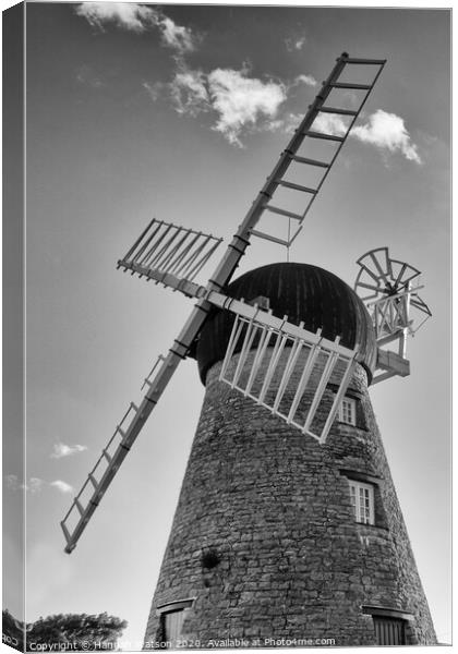 Whitburn Windmill Canvas Print by Hannah Watson