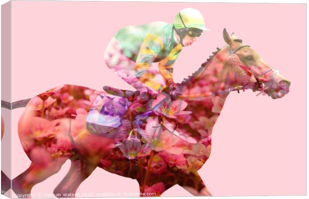 Horse Flowers Bloom Canvas Print by Hannah Watson