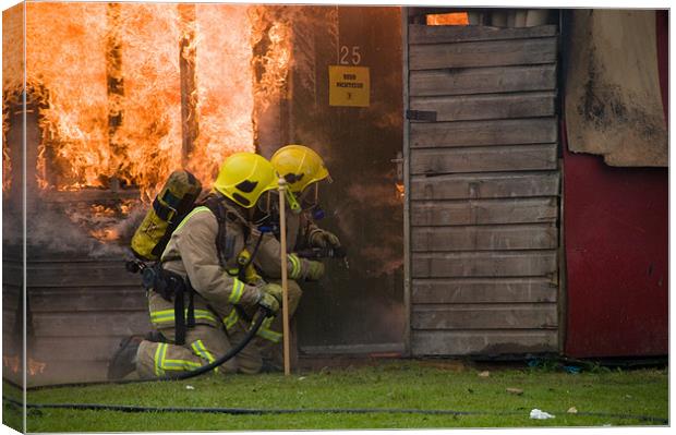 shed fire Canvas Print by Eddie Howland