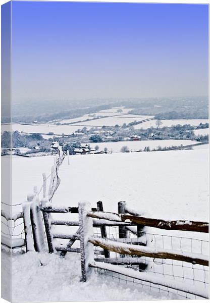 VIEW FROM SOUTH DOWNS Canvas Print by Eddie Howland