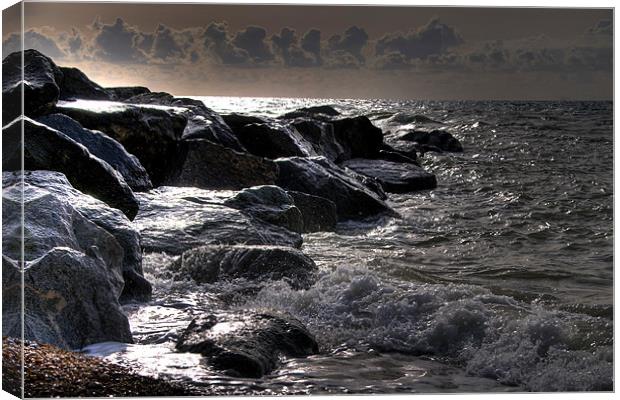 Coastal Rocks Canvas Print by Eddie Howland