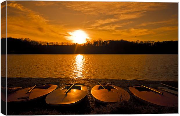 Sunset over Ardingly Canvas Print by Eddie Howland