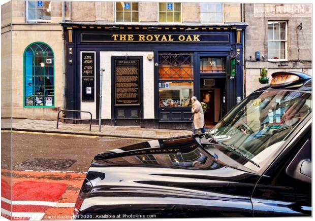 The Royal Oak Pub in Edinburgh Canvas Print by Karol Kozlowski