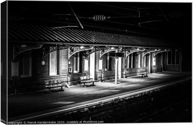 Saltcoats train station   Canvas Print by Manoli Haralambakis