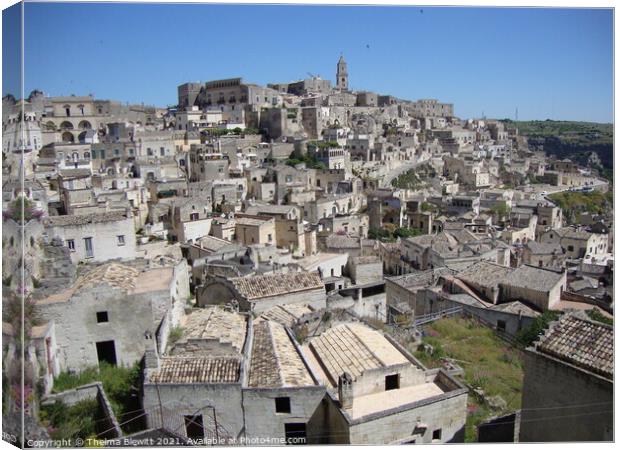 Matera Italy Canvas Print by Thelma Blewitt