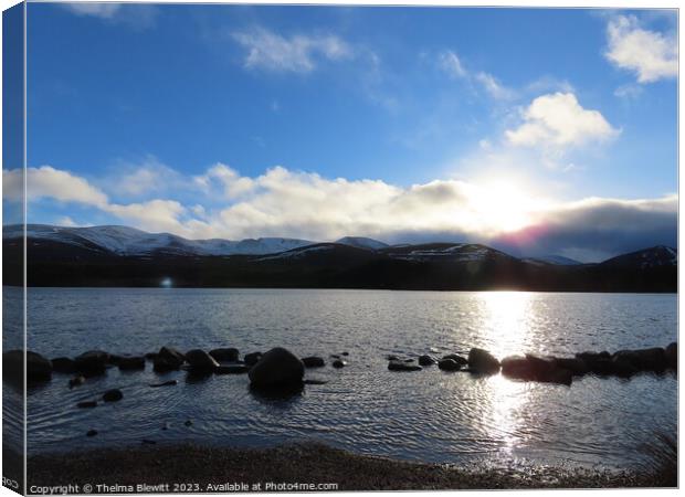 Loch Morlich Dreaming Canvas Print by Thelma Blewitt