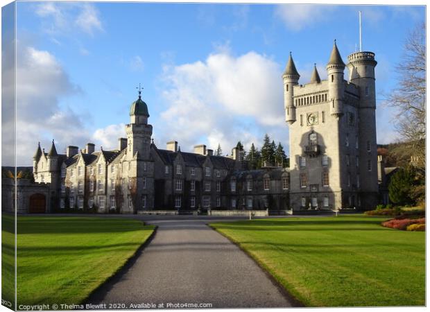 Balmoral Castle Drive Canvas Print by Thelma Blewitt
