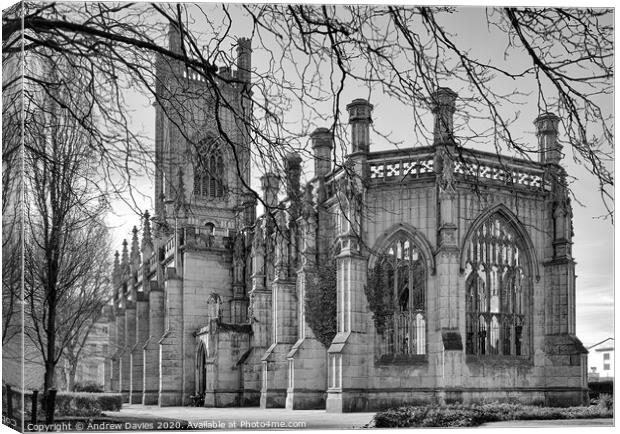 St Luke's church (the 'Bombed Out Church') Canvas Print by Andrew Davies