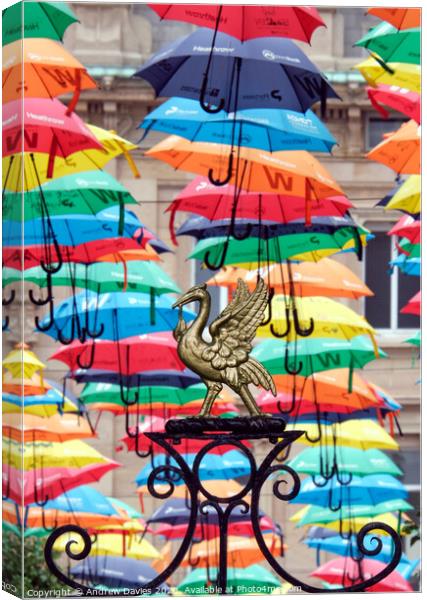 Bluecoat Liver Bird Canvas Print by Andrew Davies