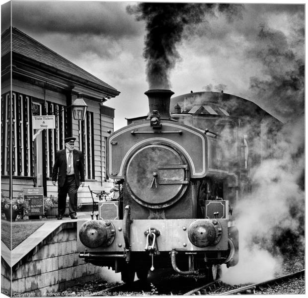 'Salmon' at Milton of Crathes station on the Deesi Canvas Print by Andrew Davies